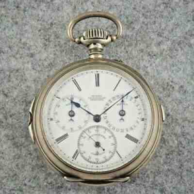 Very Rare BOVET First Flyback Chronograph - 1889 - Silver Case - Working - Swiss