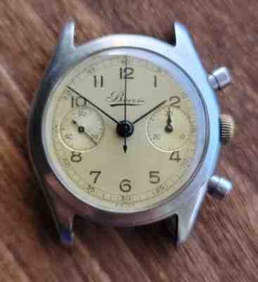 Bovet Chronograph Valjoux 23 Spillmann Vintage Mens Wristwatch for repair Swiss