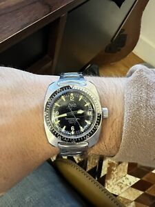 Rare Vintage Original Alsta Nautoscaph Superautomatic Diver Watch Jaws 1970s