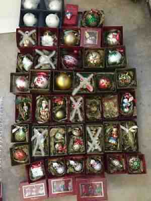 WATERFORD HOLIDAY HEIRLOOMS CHRISTMAS ORNAMENT LOT OF 40