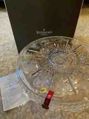 Waterford Crystal 12 Days of Christmas LARGE HEAVY CAKE PLATE NIB