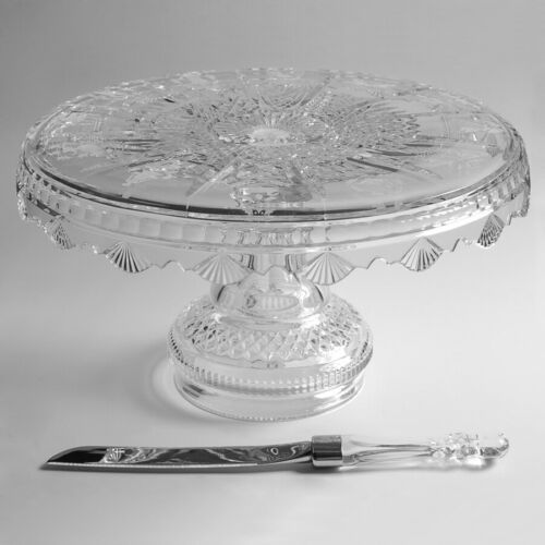 *RARE* House Waterford Crystal 12 DAYS OF CHRISTMAS (2005-2010) Cake Plate Knife