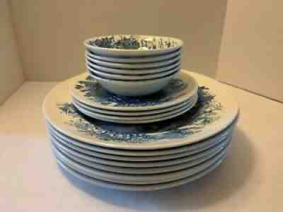 Wedgwood (Tunstall) Ltd England Countryside Large Lot. 18 pieces.