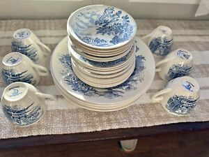 Enoch Wedgwood Tunstall LTD Countryside 29 Piece  Made in England Vintage China