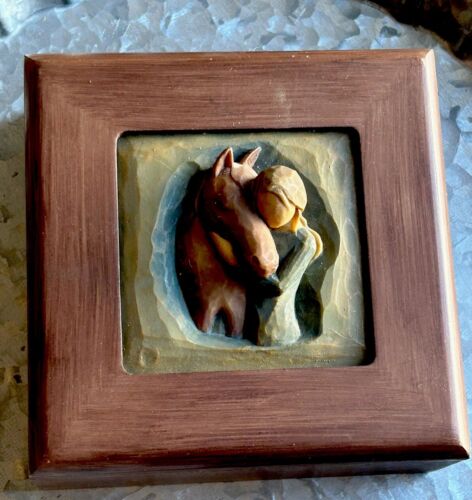 Willow Tree Demdaco Quiet Strength Horse And Girl Trinket Keepsake Box