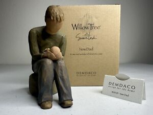 Willow Tree Hand-Carved New Dad Figurine #26129 - Baby & Father Collectible