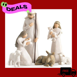 Willow Tree Nativity sculpted hand-painted nativity figures, 6-piece set_26005