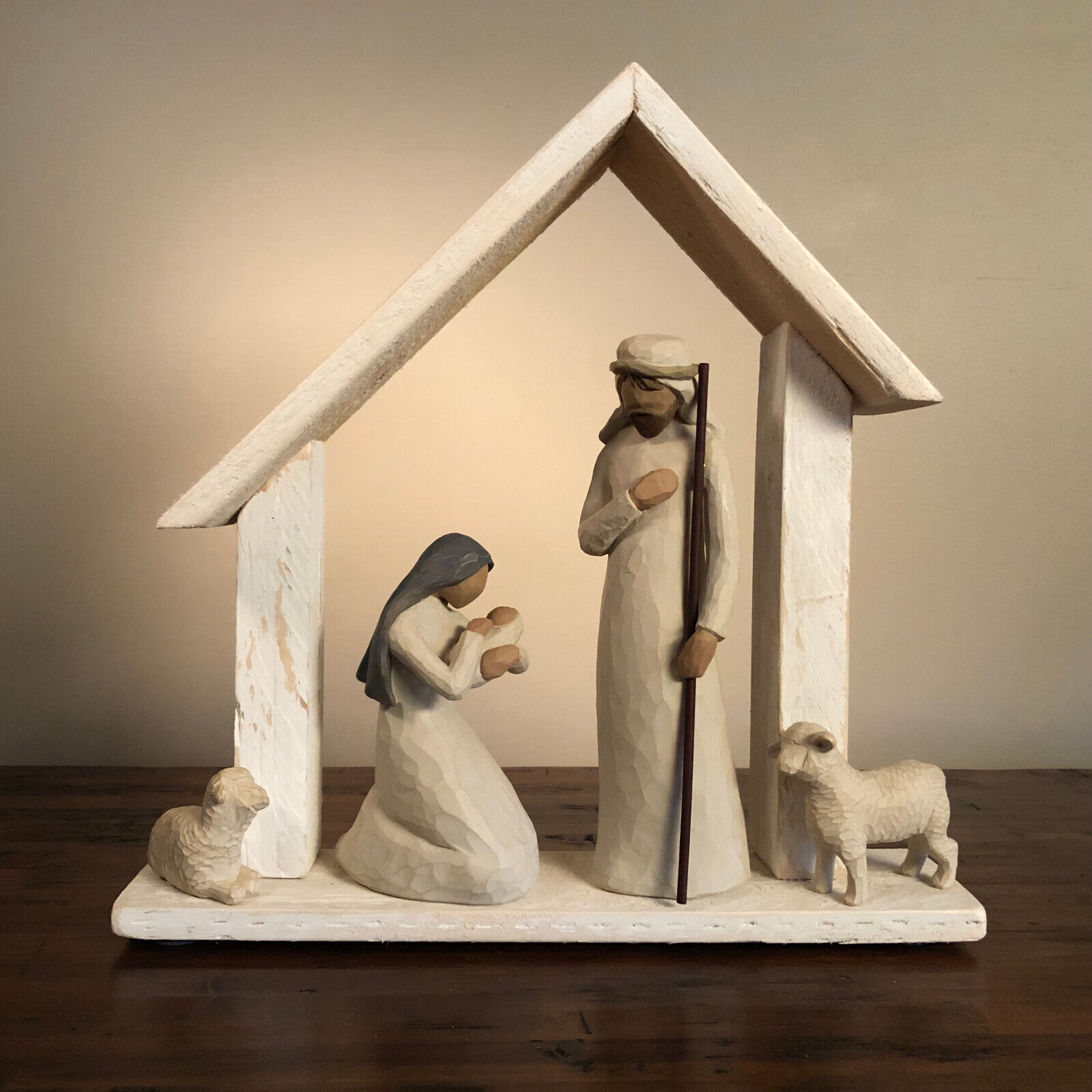 Handcrafted Willow Tree Compatible Mini Barn Creche - Christmas Nativity - 1017