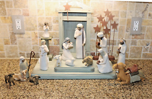 Willow Tree Nativity Set Susan Lordi’s 17 Pieces Creche Holy Family Animals Set