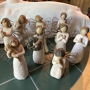 Lot of 9 Willow Tree Angel Figurines