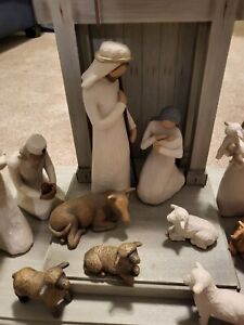 Authentic Willow Tree Nativity Set- Includes All Pieces In Picture 15 Piece Set