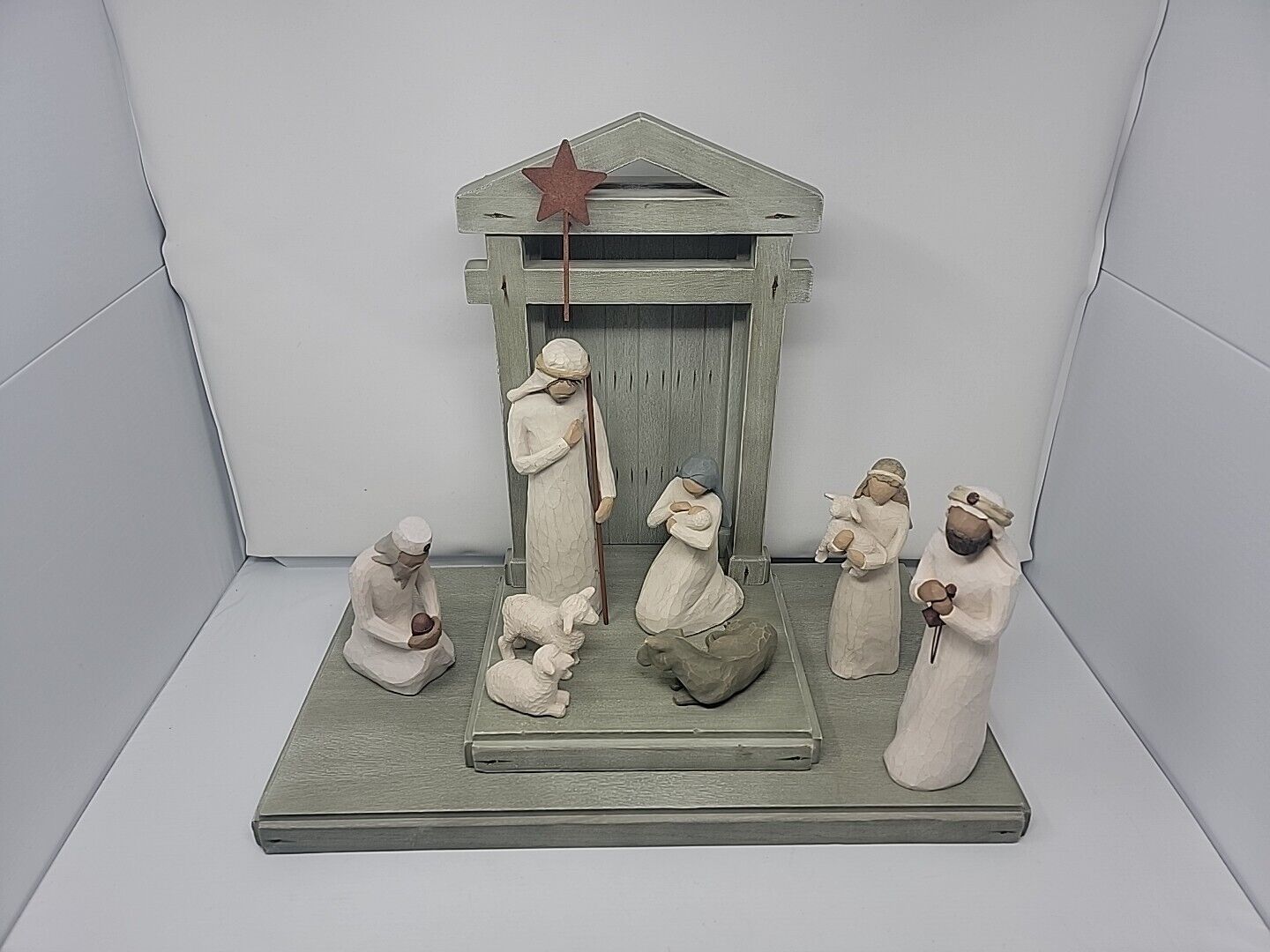Authentic Willow Tree Nativity Set Pieces In Picture 11 Piece Set ( Please Read)
