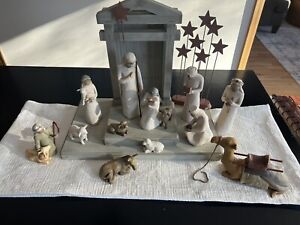 Demdaco Willow Tree Original Classic Nativity Lot of 15 Nativity Pieces