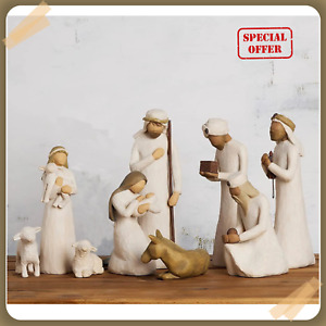 Willow Tree Nativity figurines set (9 PIECES) with nativity and Three Wisemen