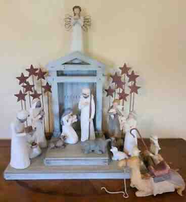 Willow Tree Creche Nativity Scene 19 Piece Near Mint With Boxes Christmas