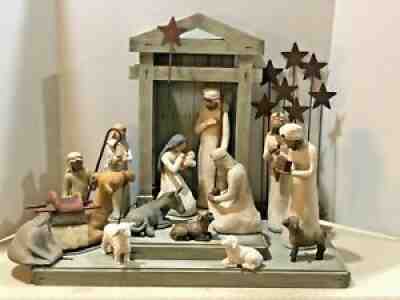 Willow Tree Demdaco 15 Piece Nativity Set By: Susan Lordi Pristine Condition