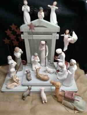 21 pc WILLOW TREE NATIVITY SET Includes CRECHE*HOLY FAMILY*3 WISEMEN SHEPHERDS