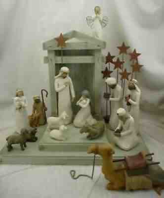 WILLOW TREE NATIVITY Set Demdaco 18 Piece Set By Susan Lordi 1999 2000 Creshe