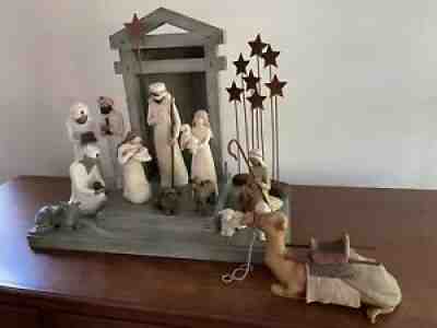 Willow Tree, Susan Lordi 15-pc Xmas Nativity Set: Holy Family Wise Men w/ Creche