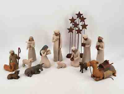 Willow Tree Nativity Scene 14 Piece Set Holy Family Demdaco Susan Lordi - Boxed