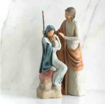 THE HOLY FAMILY BIG NATIVITY HAND PAINTED FIGURINE BY WILLOW TREE SUSAN LORDI