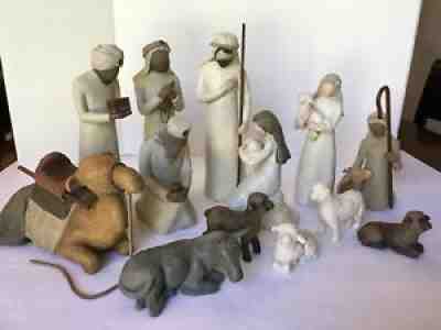 DEMDACO WILLOW TREE 13 PIECE NATIVITY SET SUSAN LORDI