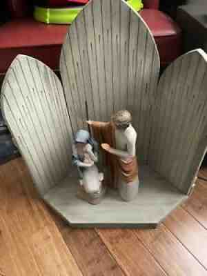 Willow Tree Christmas Story Large 24" Nativity Sanctuary Creche Mary Joseph Baby