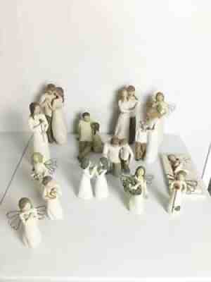 Huge Lot Of Willow Tree Lot Of 14 Angels Mother And Son Father And Son Summer