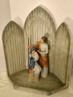 Nativity By Willow Tree CHRISTMAS STORY Large 24" Sanctuary & Holy Family