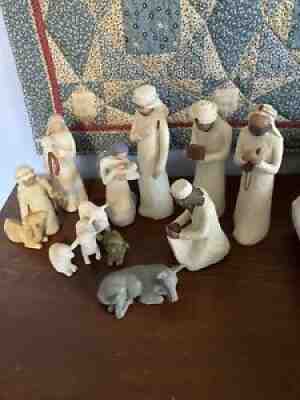 Demdaco Willow Tree 12 piece Nativity Set Lordi Shepherds Wisemen Christmas