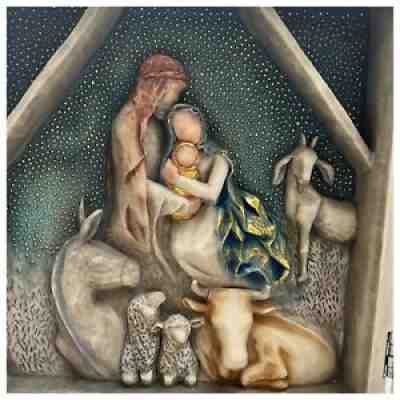 WILLOW TREE STARRY NIGHT NATIVITY SCULPTED Susan LORDI 27370 HP