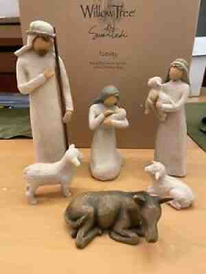 *RARE* SIGNED WILLOW TREE Nativity Set 6 Piece Sculpted Hand-painted 26005 NEW