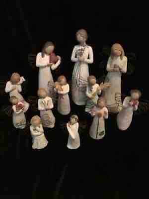 WILLOW TREE Angel Figures- SUSAN LORDI Lot of 12 no boxesï¿¼