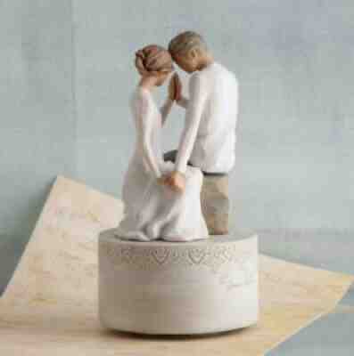 AROUND YOU MUSICAL BOX SCULPTURE HAND PAINTED WILLOW TREE SUSAN LORDI