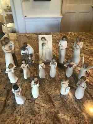 Lot of 15 Willow Tree Figurine Husband Wife Couple Baby Child Angel