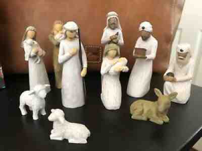 Willow Tree Nativity 10 Piece Sculpted Figurines small Not Confirmed Willow Tree
