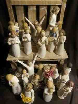 Willow Tree Angels - Lot Of 23 Mother & Daughter Just For You Angels Embrace ++