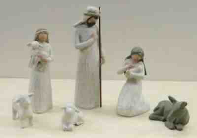 Willow Tree 6 Piece Nativity Scene Figures # 26005 Handpainted Sculpted Figures
