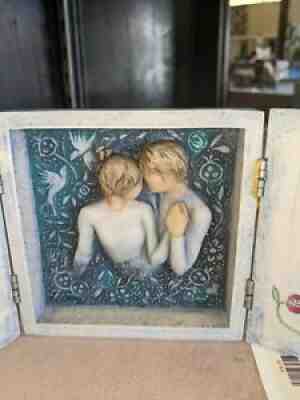 Willow Tree Duet Love Song Box Sculpted Hand-Painted Triptych New 27539