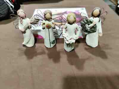 Full Set Of (4)Willow Tree Angels of the Seasons SPRING- SUMMER - WINTER - FALL