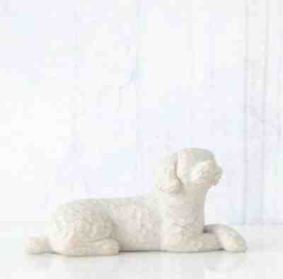 LOVE MY DOG LYING DOWN FIGURE SCULPTURE HAND PAINTING WILLOW TREE BY SUSAN LORDI