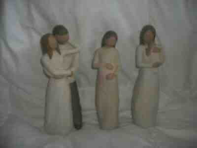 (3) Willow Tree Figurines CHERISH  ANGEL OF MINE, TOGETHER Susan Lordi DEMDACO