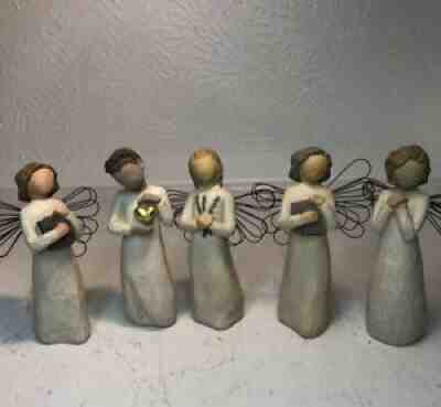 Willow Tree Sculpted Lot Handpainted Abundance Angels Figurines 5 PC Set