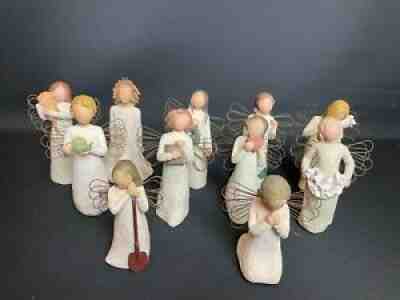 Lot of 11 Willow Tree Angel Figurines Demdaco Susan Lordi 1999 - 2010