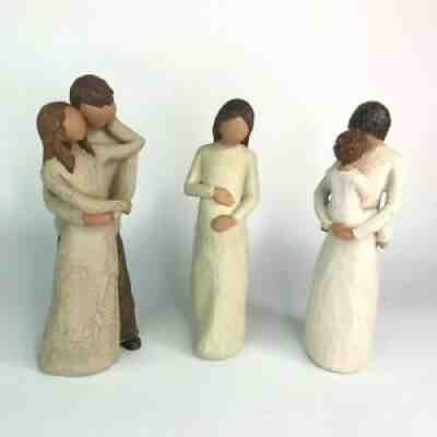 Willow Tree Set of 3 Together Cherish Tenderness Figurines - Lordi Demdaco 2002