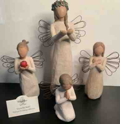 Lot of FOUR Willow Tree Angels by Susan Lordi 2001-2013 Demdaco