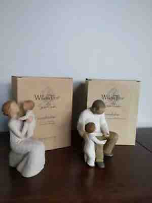 Willow Tree 26072 & 26058 Grandmother Grandfather Figurine Susan Lordi Demdaco