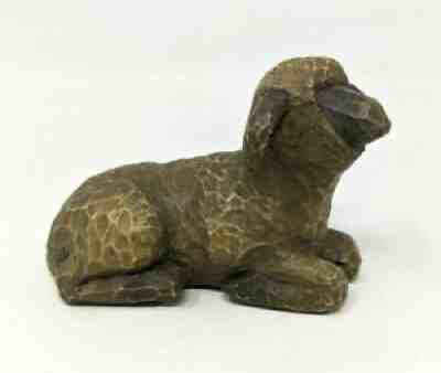 2002 Demdaco Willow Tree Lordi Nativity Stable Animal Laying Black Sheep GZ20