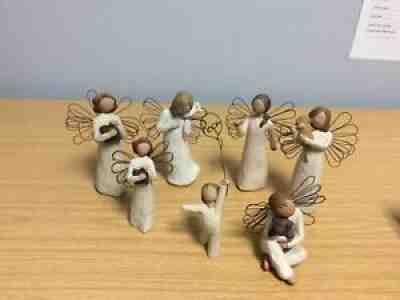 7 Willow Tree Angel figurines Plus Boy Hope Lifts Us Up Figure