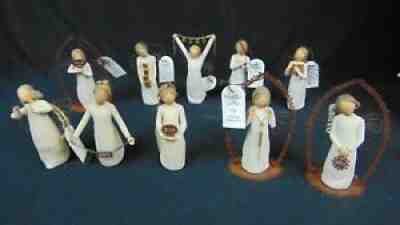 LOT 10 DATED ANNUAL ANGEL ORNAMENTS SET2008-2017 WILLOW TREE